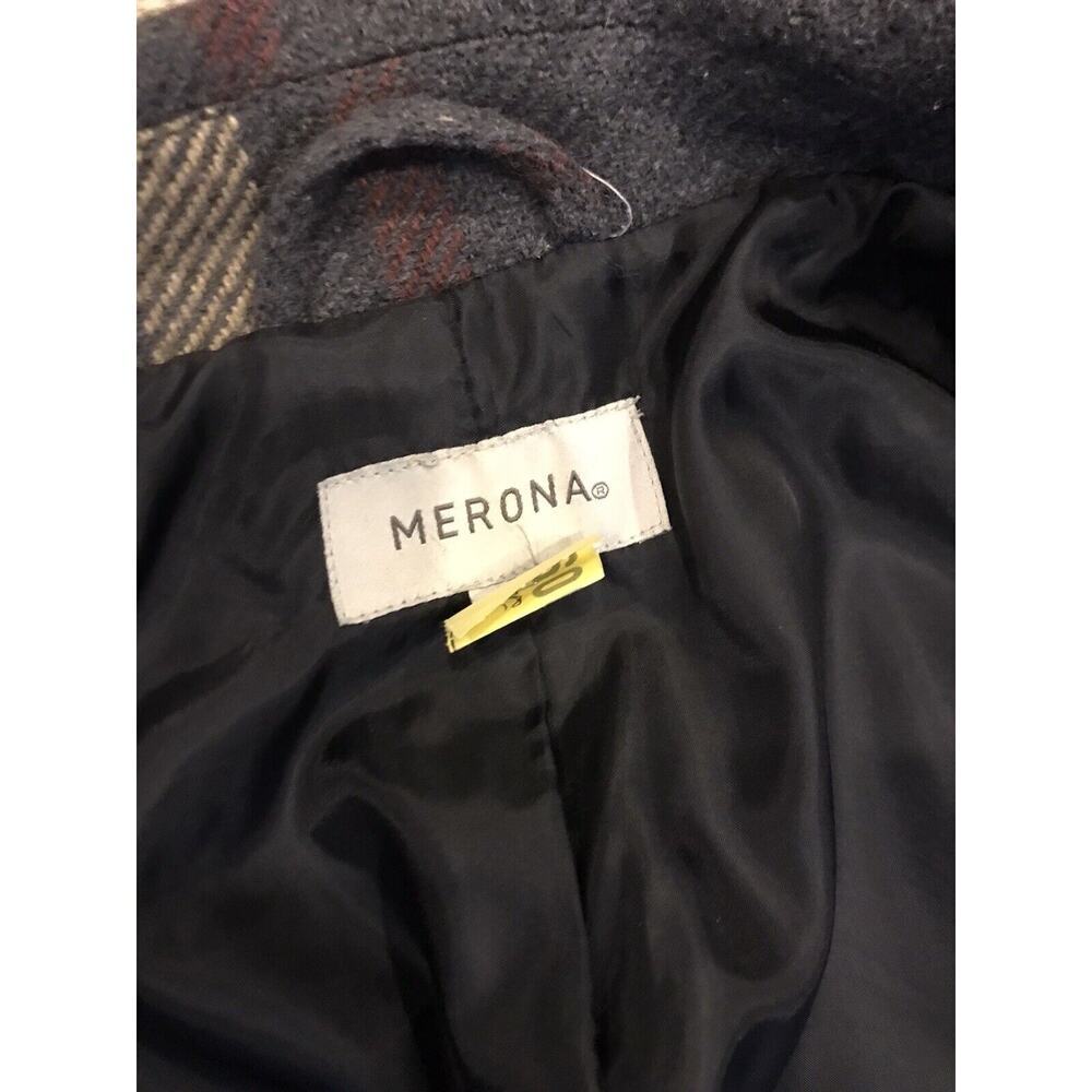 Merona Womens Size S Retro Plaid Belted Dress Coat - Picture 6 of 7